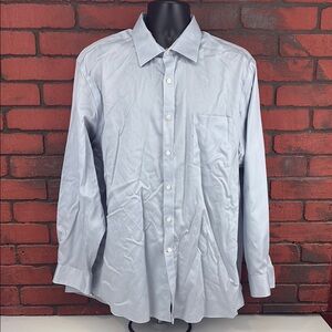Michael Kors Blue Men's Button‎ Up Dress Shirt 18